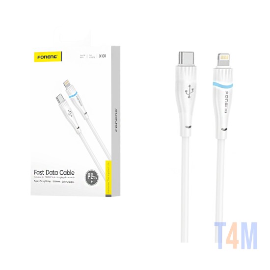 Foneng Cable X101 Type-C to Lightning PD 20W 3A 1.2M White